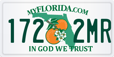 FL license plate 1722MR