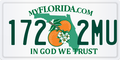 FL license plate 1722MU