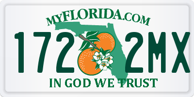 FL license plate 1722MX