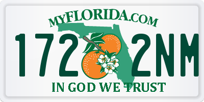 FL license plate 1722NM