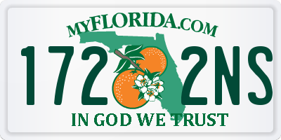 FL license plate 1722NS