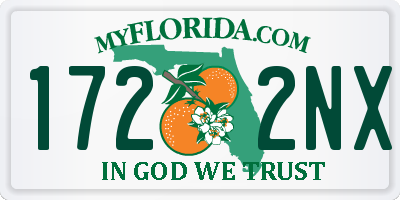 FL license plate 1722NX
