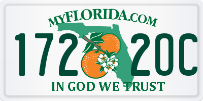 FL license plate 1722OC
