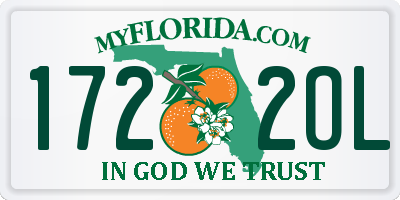 FL license plate 1722OL