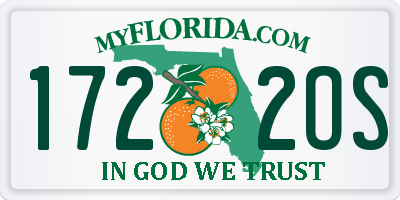 FL license plate 1722OS