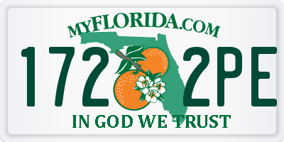 FL license plate 1722PE