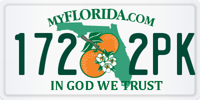 FL license plate 1722PK