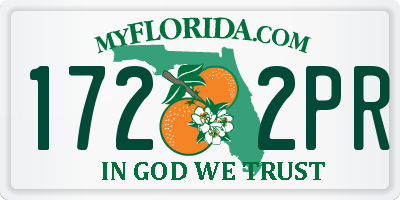 FL license plate 1722PR