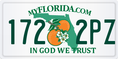 FL license plate 1722PZ