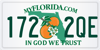 FL license plate 1722QE