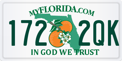 FL license plate 1722QK