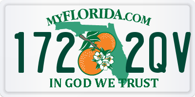 FL license plate 1722QV