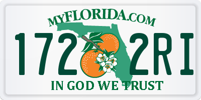 FL license plate 1722RI