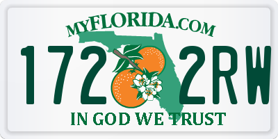 FL license plate 1722RW
