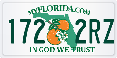 FL license plate 1722RZ
