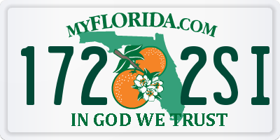FL license plate 1722SI