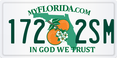 FL license plate 1722SM