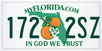 FL license plate 1722SZ