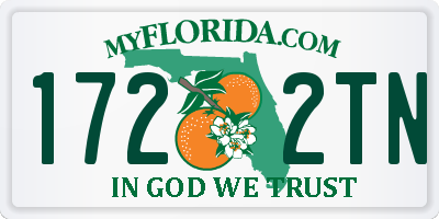 FL license plate 1722TN