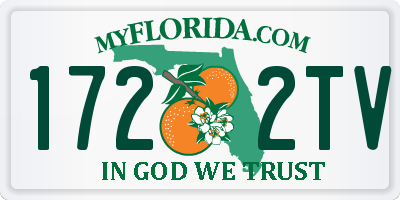 FL license plate 1722TV