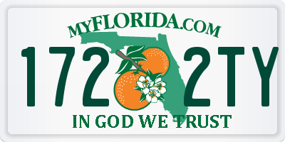 FL license plate 1722TY