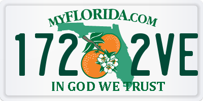 FL license plate 1722VE