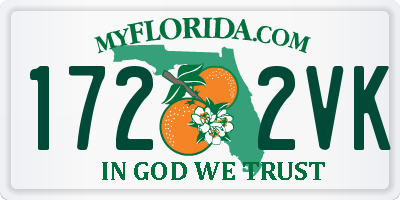 FL license plate 1722VK