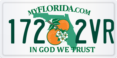 FL license plate 1722VR