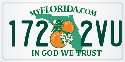 FL license plate 1722VU