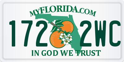 FL license plate 1722WC