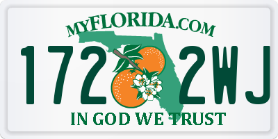 FL license plate 1722WJ