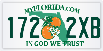 FL license plate 1722XB