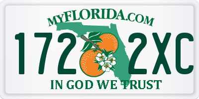 FL license plate 1722XC