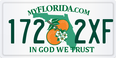 FL license plate 1722XF
