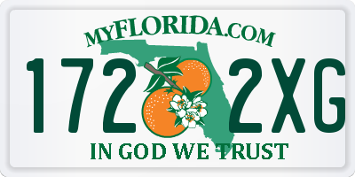 FL license plate 1722XG
