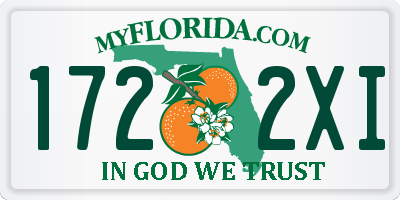 FL license plate 1722XI