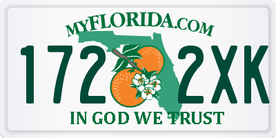 FL license plate 1722XK