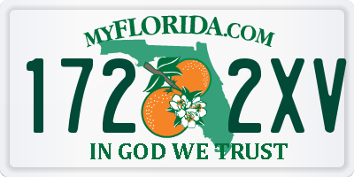 FL license plate 1722XV