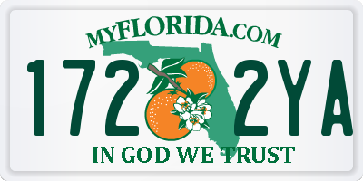 FL license plate 1722YA