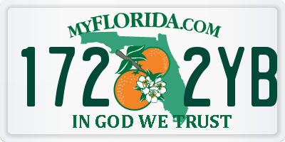FL license plate 1722YB