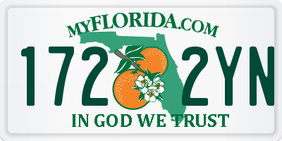 FL license plate 1722YN