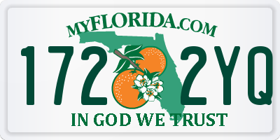 FL license plate 1722YQ