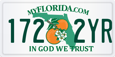 FL license plate 1722YR