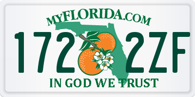FL license plate 1722ZF