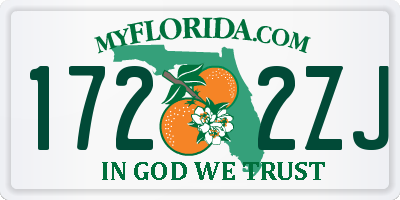 FL license plate 1722ZJ