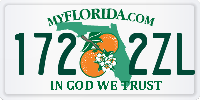 FL license plate 1722ZL