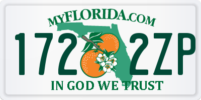 FL license plate 1722ZP