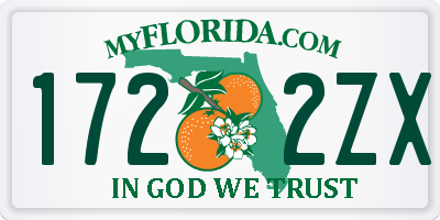 FL license plate 1722ZX