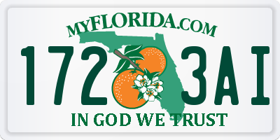 FL license plate 1723AI