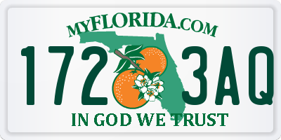 FL license plate 1723AQ